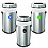 17 Gallon Stainless Steel Open Top Recycling, Trash and Compost Station (47065LRTCO)