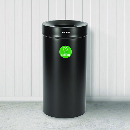 27 Gallon Black Stainless Steel Compost Can (47527BLKCO)