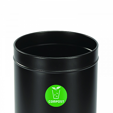 27 Gallon Black Stainless Steel Compost Can (47527BLKCO)