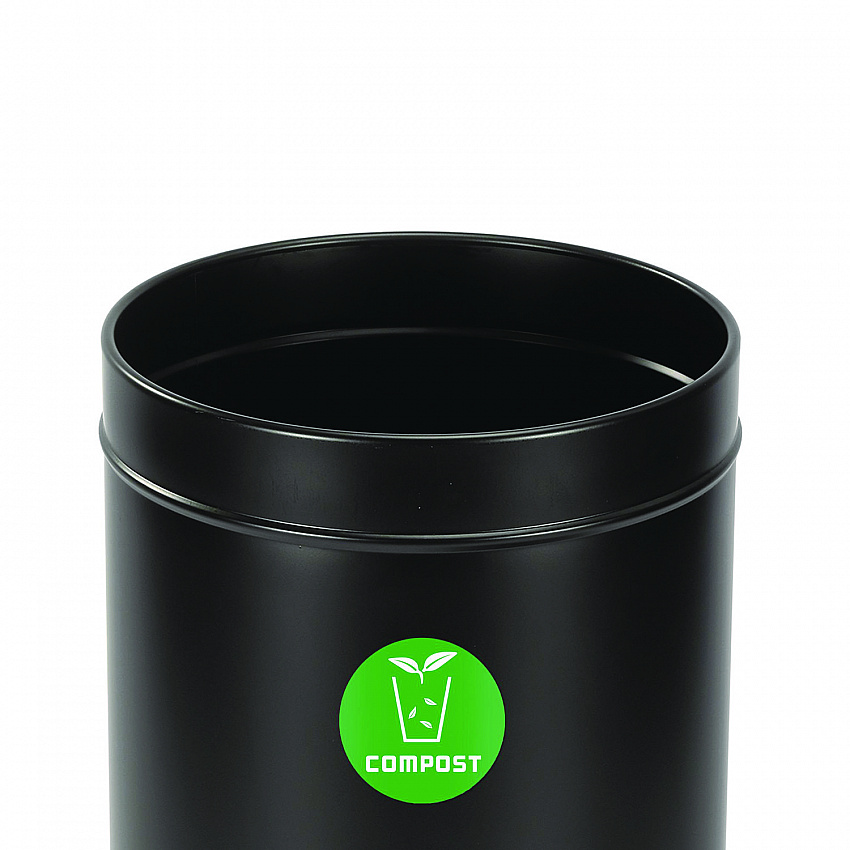 27 Gallon Black Stainless Steel Compost Can (47527BLKCO)