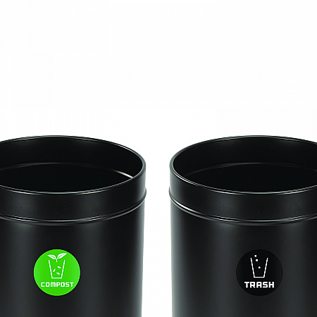 27 Gallon Black Stainless Steel Compost Bin and Trash Can (47527BLKCOT)
