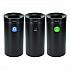 27 Gallon Black Stainless Steel Compost Bin, Recycling Can and Trash Receptacle (47527BLKRTCO)