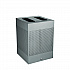 Designer Line Silhouettes Waste Receptacle, 34 gal, Steel, Silver Metallic (2182675)