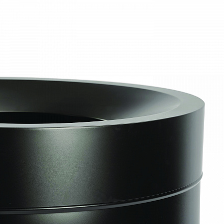 27 Gallon Black Stainless Steel Recycling Can and Trash Receptacle (47527BLKRT)