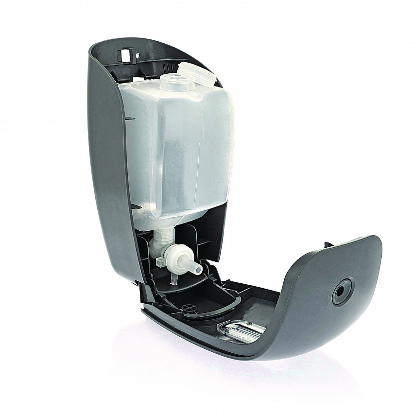 Surface Mounted Soap and Hand Sanitizer Dispenser, 27 oz, 4.1 x 4.6 x 9.6, Gray (ALP425GRY)