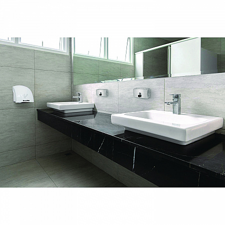 Horizontal Manual Surface-Mounted Stainless Steel Liquid Soap Dispenser, 40 oz, 2.8 x 8.1 x 4.8, Brushed Stainless Steel (ALP424SSB)