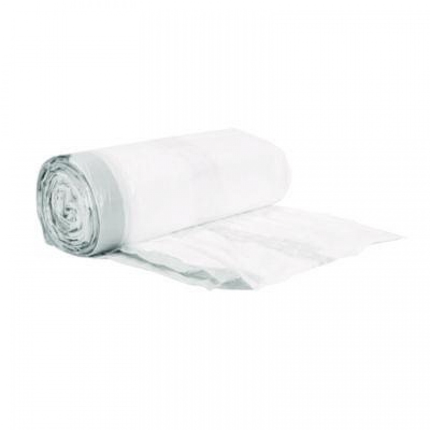 Drawstring Kitchen Bags/Liners, Drawstring, 13 gal, 24" x 28", White, 50 Bags/Roll, 2 Rolls/Carton (1DK100)