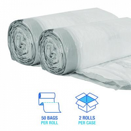 Drawstring Kitchen Bags/Liners, Drawstring, 13 gal, 24