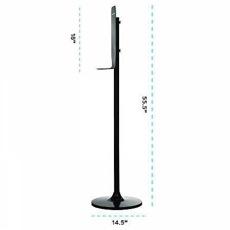 Automatic Foam Hand Sanitizer/Soap Dispenser with Floor Stand, 40 oz, 4.48 x 6 x 45, White (ALP430FS)