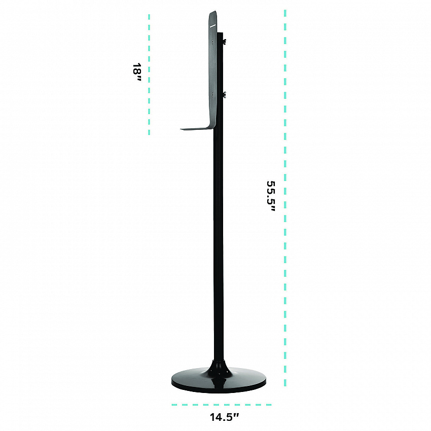 Automatic Foam Hand Sanitizer/Soap Dispenser with Floor Stand, 40 oz, 4.48 x 6 x 45, White (ALP430FS)