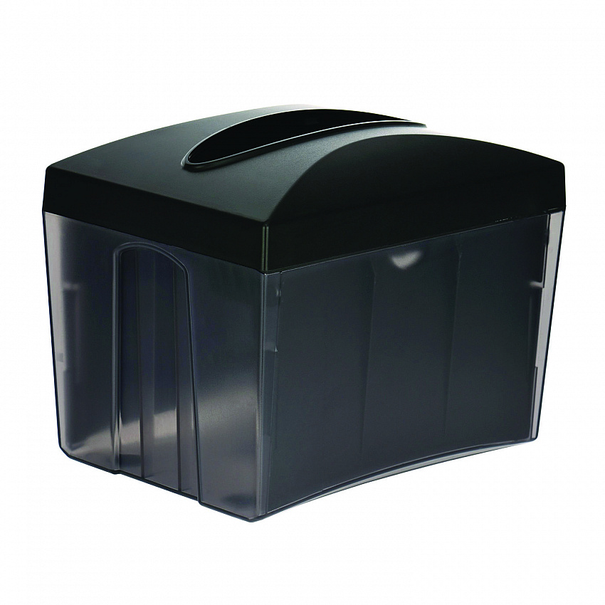 Interfold Table Top Dispenser Napkin Holder, 5.9 x 8 x 6.5, Black (ALP4332)