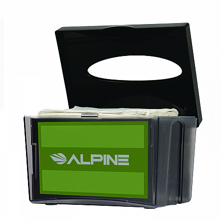 Interfold Table Top Dispenser Napkin Holder, 5.9 x 8 x 6.5, Black (ALP4332)
