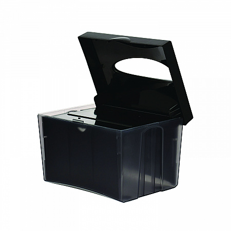Interfold Table Top Dispenser Napkin Holder, 5.9 x 8 x 6.5, Black (ALP4332)