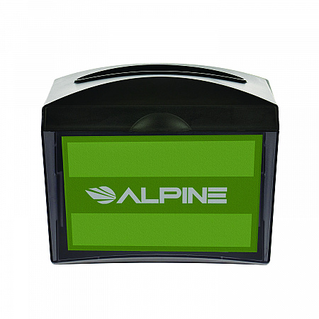 Interfold Table Top Dispenser Napkin Holder with Caddy, 6 x 14.17 x 6.5, Black (ALP4332C)
