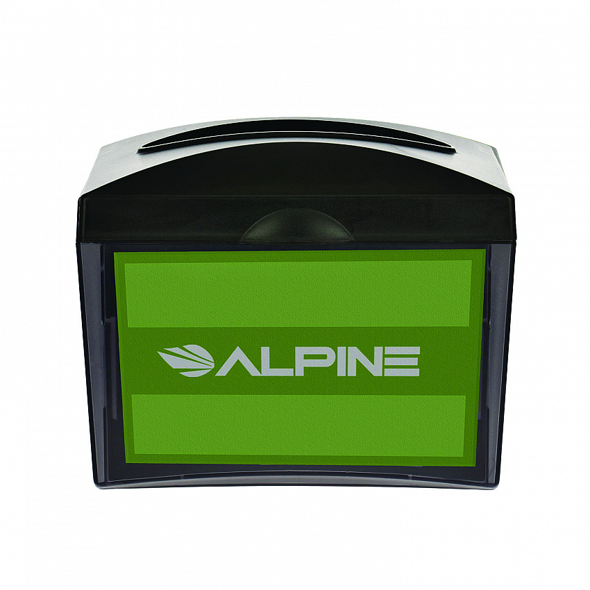 Interfold Table Top Dispenser Napkin Holder with Caddy, 6 x 14.17 x 6.5, Black (ALP4332C)