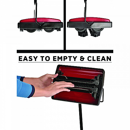 Manual Triple Brush Carpet and Floor Sweeper, 42.5