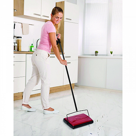 Manual Triple Brush Carpet and Floor Sweeper, 42.5