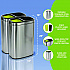 10.5 Gallon Stainless Steel Open Top Dual Compartment Trash Can (ALP470R40L)