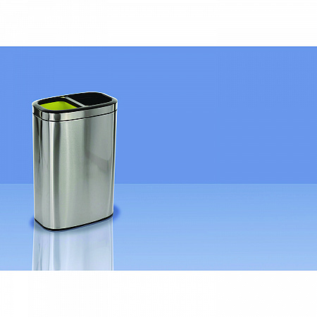 10.5 Gallon Stainless Steel Open Top Dual Compartment Trash Can (ALP470R40L)