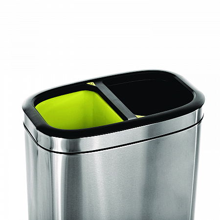 10.5 Gallon Stainless Steel Open Top Dual Compartment Trash Can (ALP470R40L)