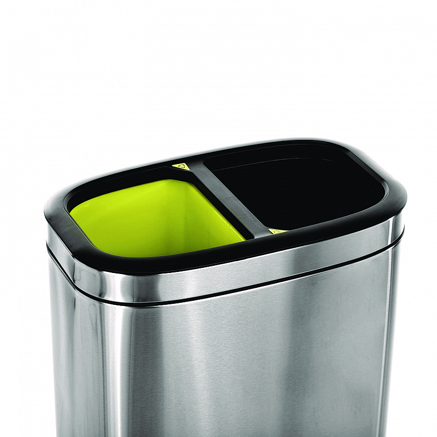 10.5 Gallon Stainless Steel Open Top Dual Compartment Trash Can (ALP470R40L)