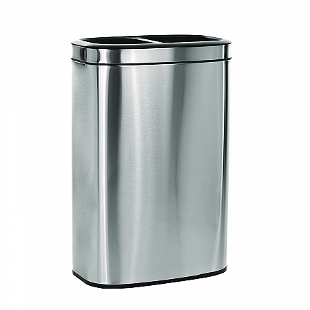 10.5 Gallon Stainless Steel Open Top Dual Compartment Trash Can (ALP470R40L)