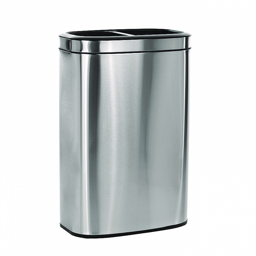 10.5 Gallon Stainless Steel Open Top Dual Compartment Trash Can (ALP470R40L)