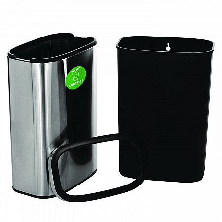 10.5 Gallon Compost Can, Brushed Stainless Steel (ALP47040LCO)