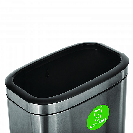 10.5 Gallon Compost Can, Brushed Stainless Steel (ALP47040LCO)