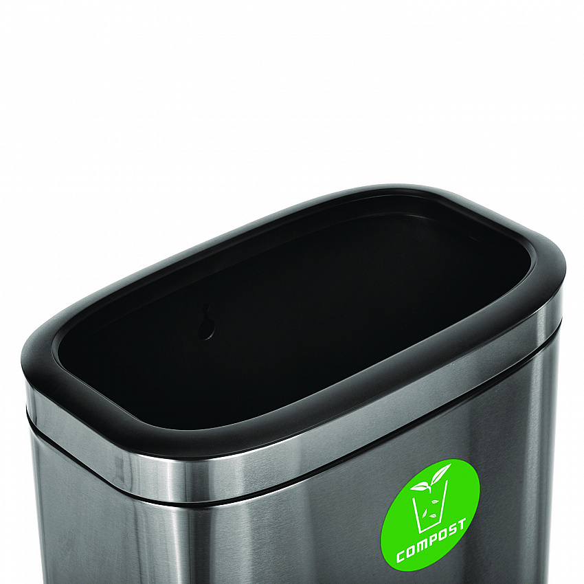 10.5 Gallon Compost Can, Brushed Stainless Steel (ALP47040LCO)
