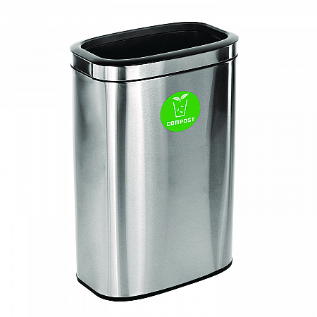 10.5 Gallon Compost Can, Brushed Stainless Steel (ALP47040LCO)
