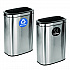 10.5 Gallon Recycle and Trash Station, Brushed Stainless Steel (ALP47040LRT)
