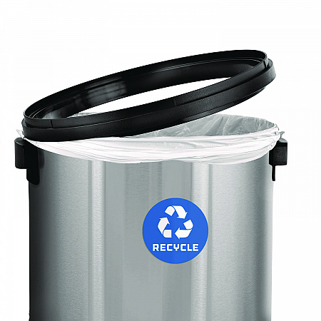 17 Gallon Stainless Steel Indoor Recycling Receptacle with Swivel Lid (ALP47065L1R)