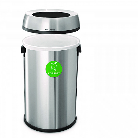 17 Gallon Stainless Steel Open Top Compost Station (ALP47065LCO)