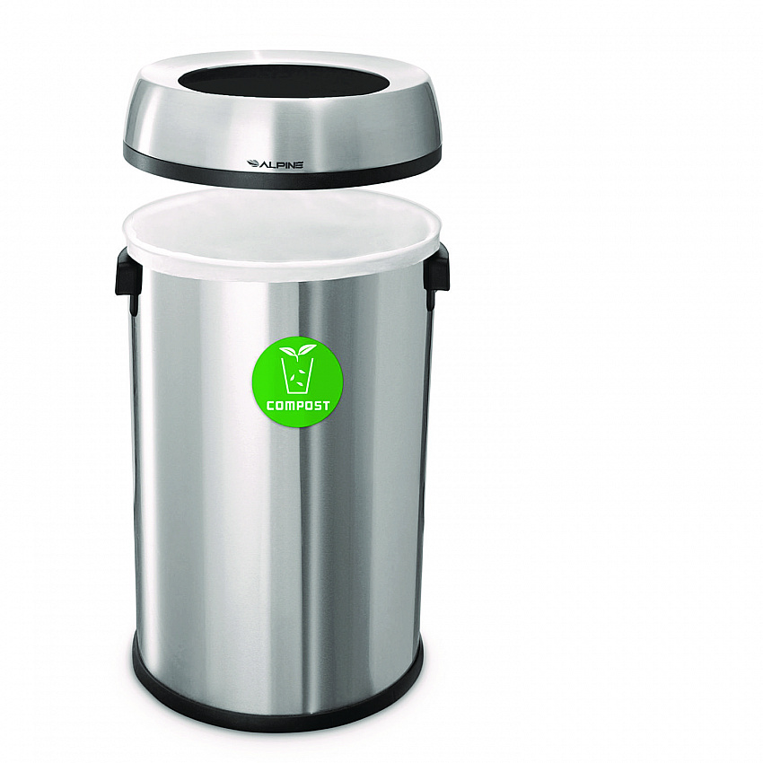 17 Gallon Stainless Steel Open Top Compost Station (ALP47065LCO)