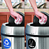17 Gallon Stainless Steel Open Top Recycling Bin and Trash Receptacle (ALP47065LRT)