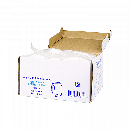 Get Reddi Saddle Pack Poly Food Portion Bags, Fold-Top Closure, 0.5 mil, 6.5