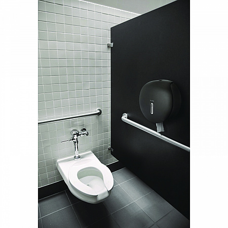 Plastic Single Roll Jumbo Toilet Paper Dispenser, 5.3 x 11.5 x 11.7, Gray (ALP450GRY)