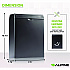 Stainless Steel Wall-Mounted Sanitary Napkin Receptacle, Black (ALP451SSBBLK)