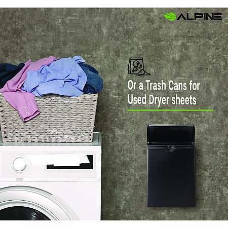 Stainless Steel Wall-Mounted Sanitary Napkin Receptacle, Black (ALP451SSBBLK)