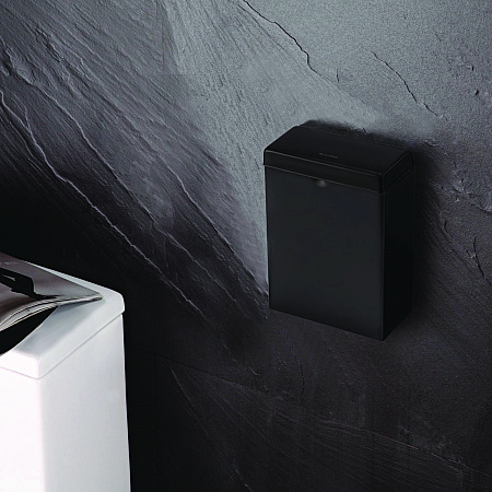 Stainless Steel Wall-Mounted Sanitary Napkin Receptacle, Black (ALP451SSBBLK)
