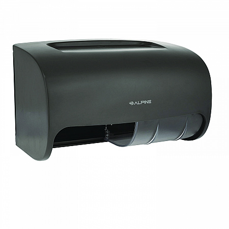 Side-by-Side Double Roll Toilet Tissue Dispenser, 6.3 x 6.3 x 10.3, Gray (ALP452GRY)