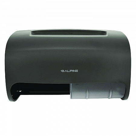 Side-by-Side Double Roll Toilet Tissue Dispenser, 6.3 x 6.3 x 10.3, Gray (ALP452GRY)
