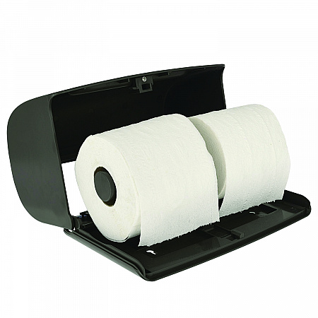 Side-by-Side Double Roll Toilet Tissue Dispenser, 6.3 x 6.3 x 10.3, Gray (ALP452GRY)
