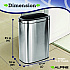 Stainless Steel Rectangular Liner Open Top Trash Can, 10.5 gal, Brushed Stainless Steel (ALP47040L)