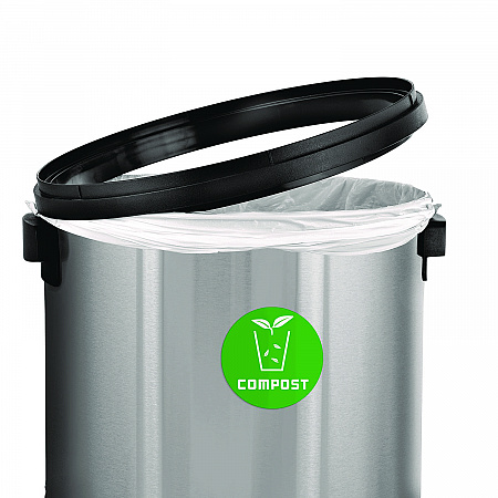 17 Gallon Stainless Steel Indoor Compost Receptacle with Swivel Lid (ALP47065L1CO)