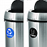 17 Gallon Stainless Steel Indoor Recycling Receptacle and Trash Station Swivel Lids (ALP47065L1RT)