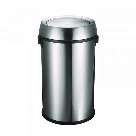 17 Gal Stainless Steel Swivel Trash Can Cover, 15.7 x 15.67 x 15.67, Silver (ALP47065LC)