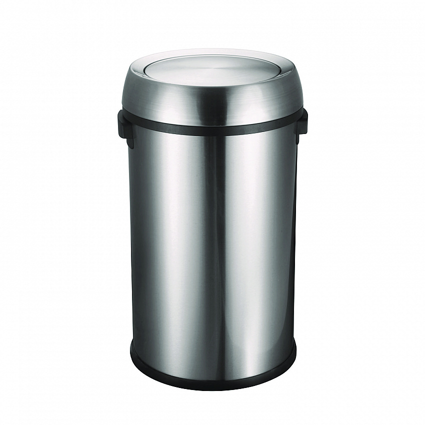 17 Gal Stainless Steel Swivel Trash Can Cover, 15.7 x 15.67 x 15.67, Silver (ALP47065LC)
