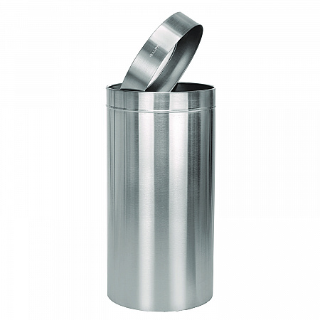 27 Gallon Stainless Steel Commercial Indoor Trash Can, Brushed Stainless Steel (ALP47527)
